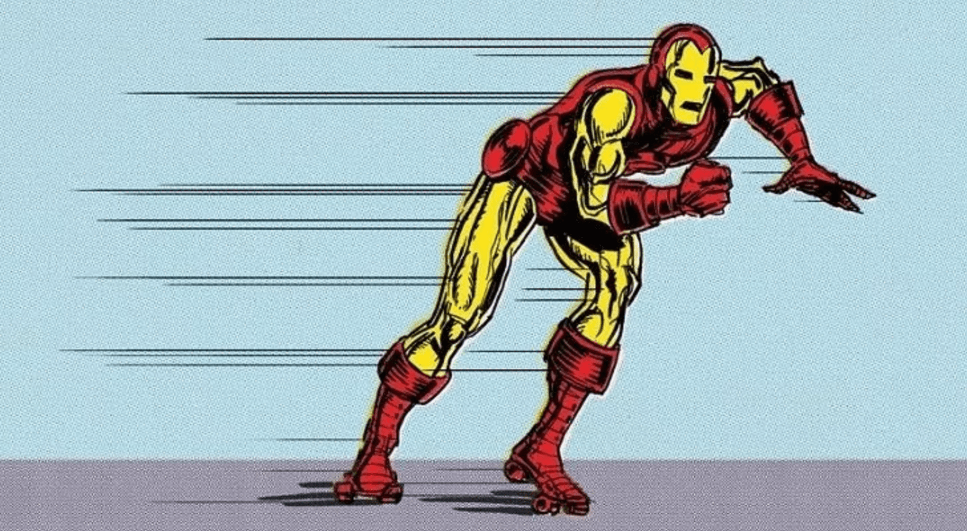 Iron Man bruslí