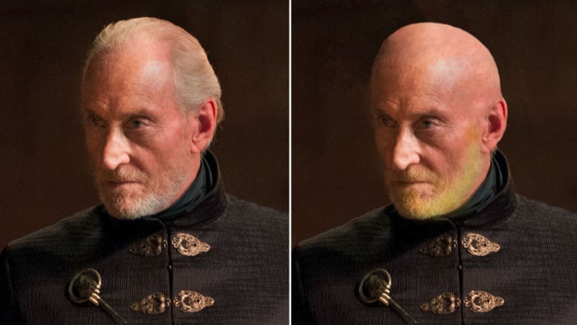 A když jsme u těch Lannisterů, Tywin nešednul - měl blond vousy až do smrti, zato vlasy žádné...