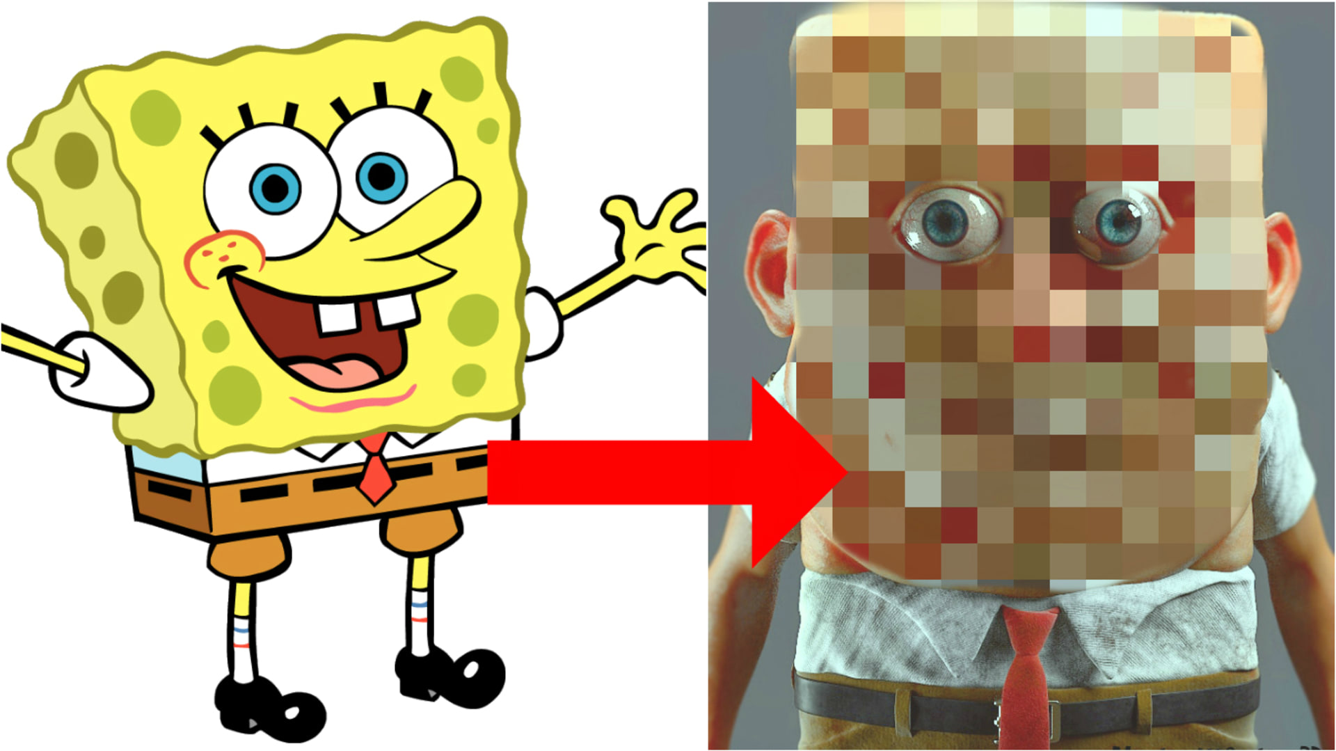 Realistický Spongebob vypadá děsivě!