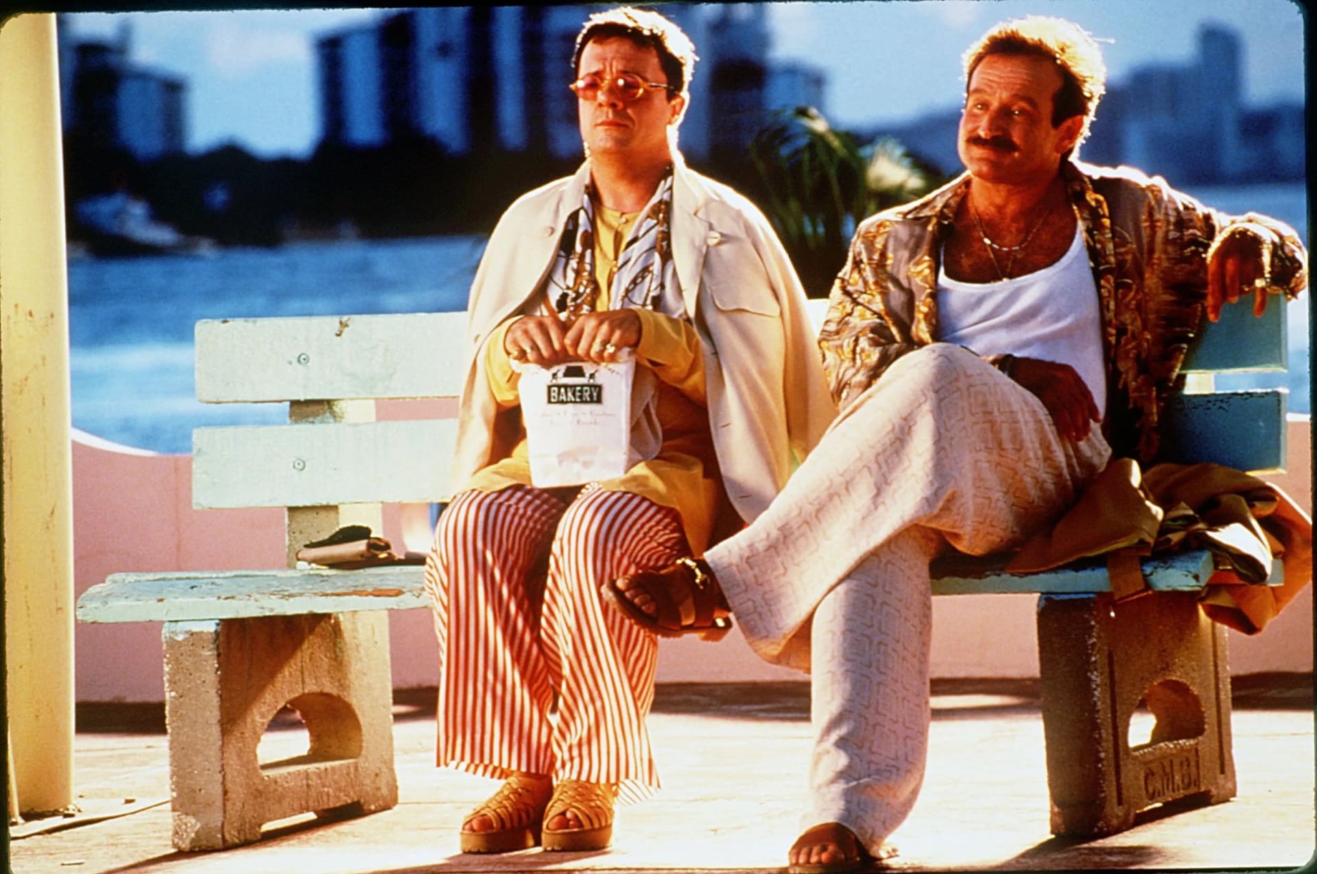 Nathan Lane a Robin Williams ve filmu Ptačí klec