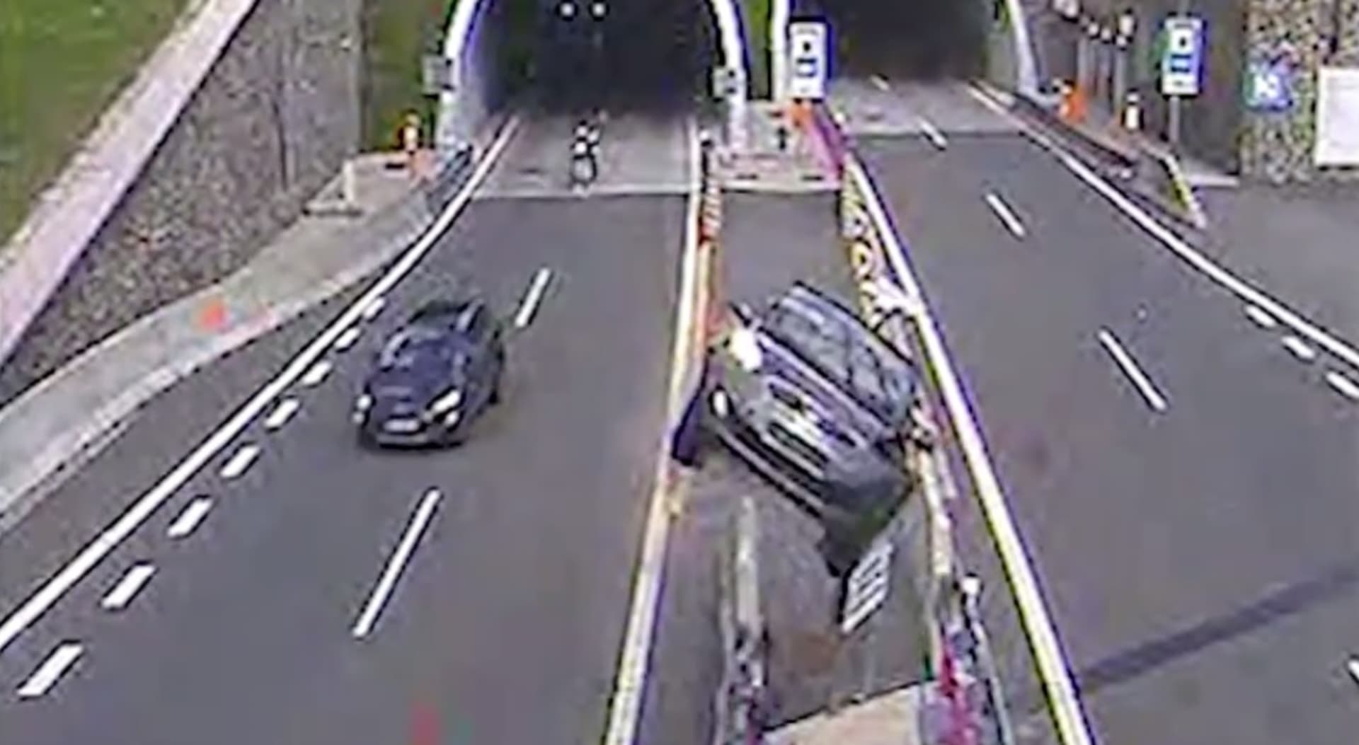 Slováci zveřejnili záběry divokých nehod z dálničních tunelů