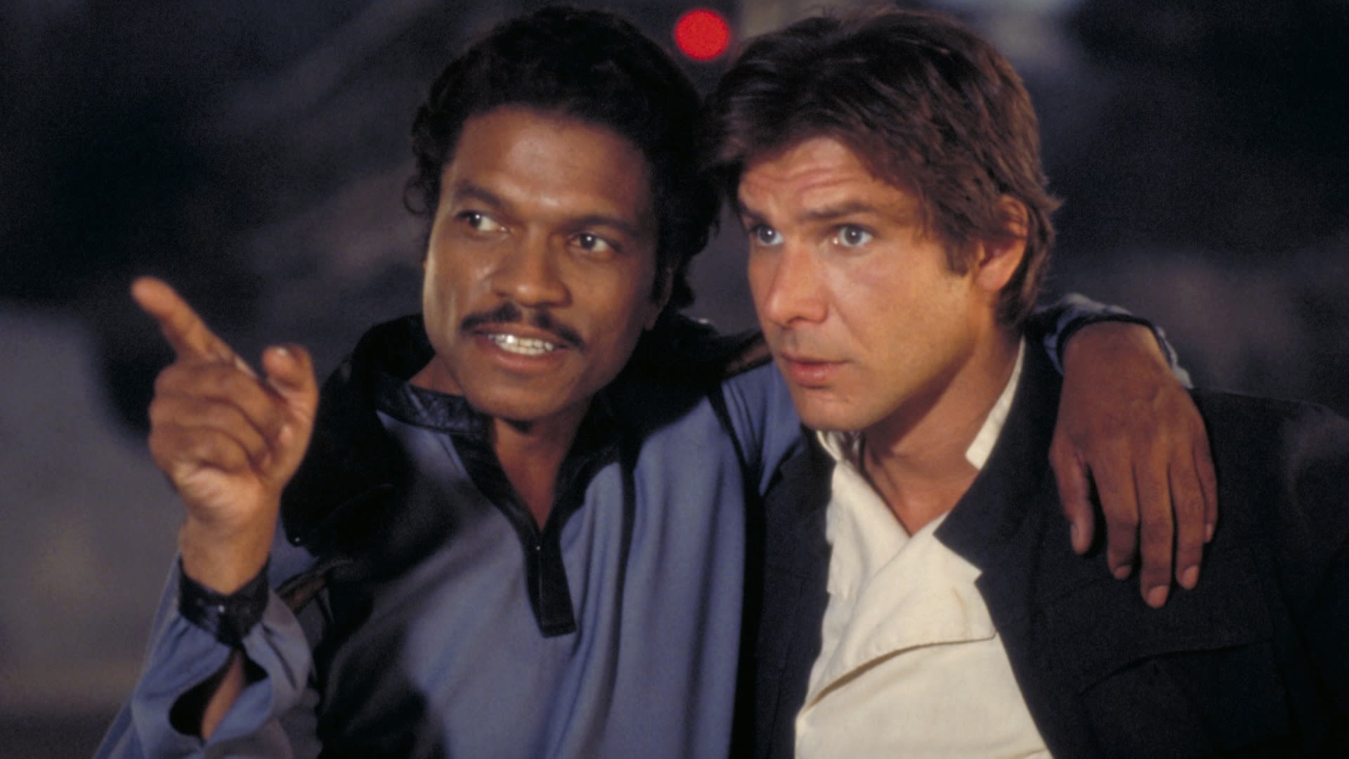 Lando Calrissian a Han Solo v Epizodě V z roku 1980