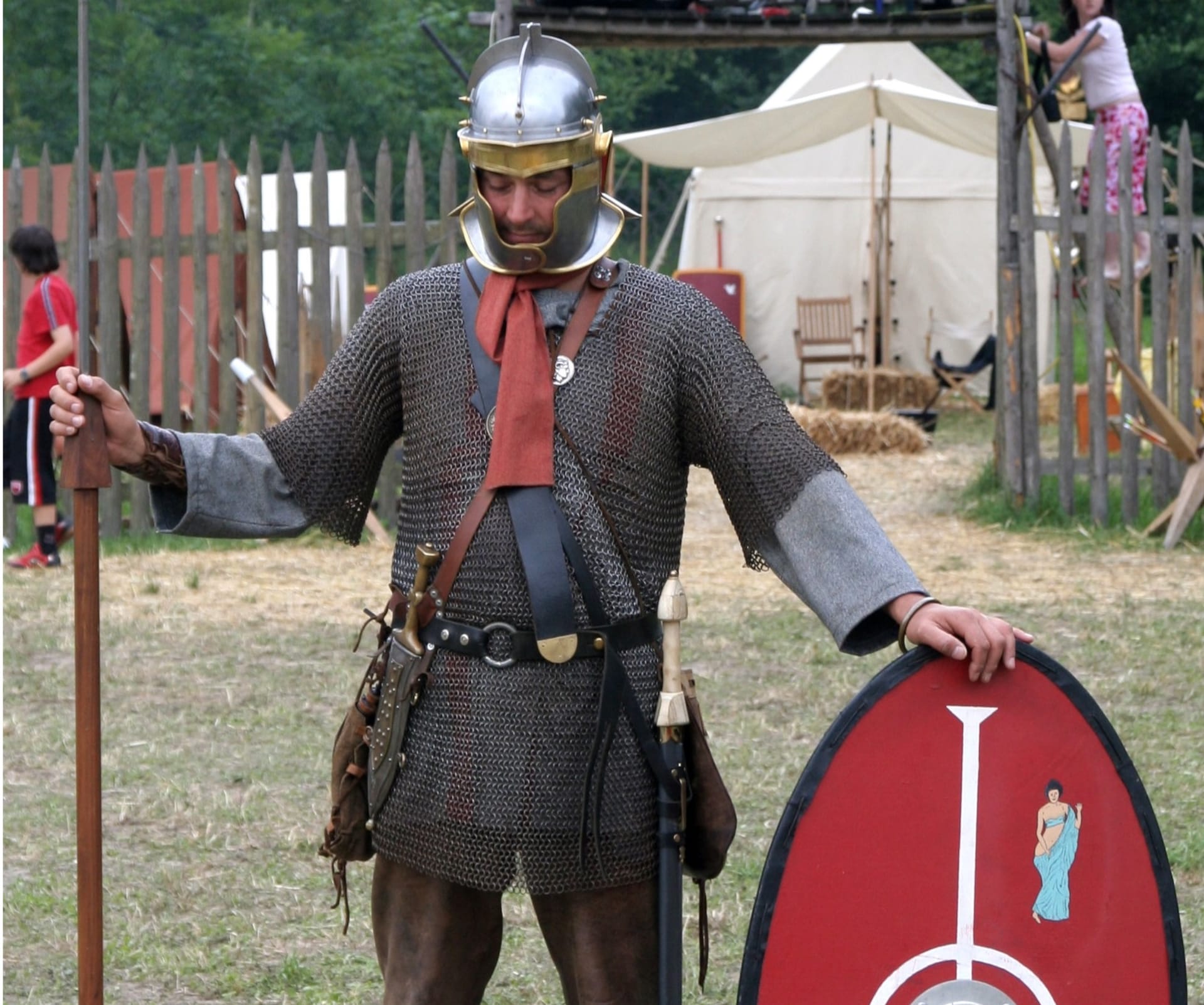 Rekonstrukce zbroje římského vojáka ze 2. až 3. století