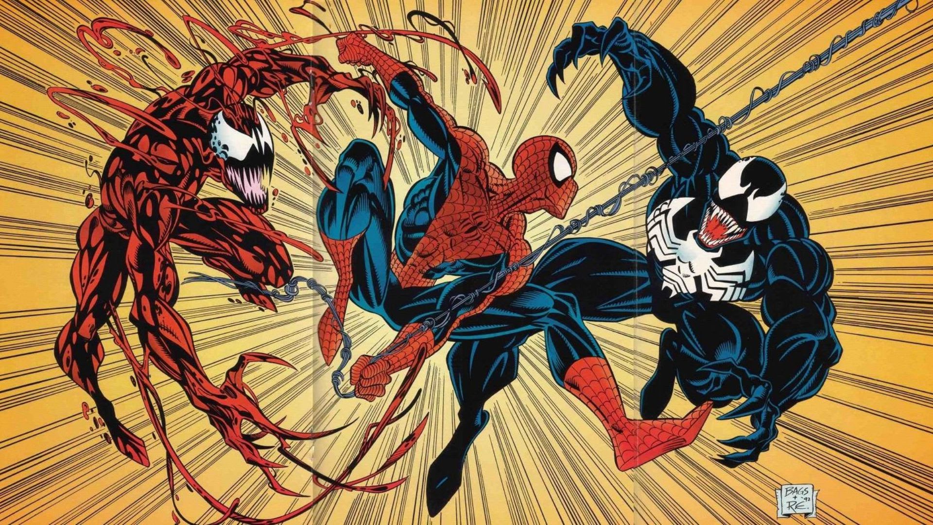 Carnage, Spider-Man a Venom