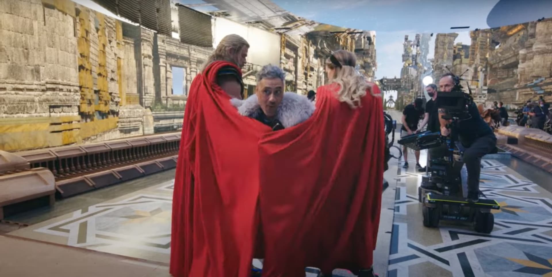 Zadní projekce StageCraft při natáčení filmu Thor: Láska jako hrom