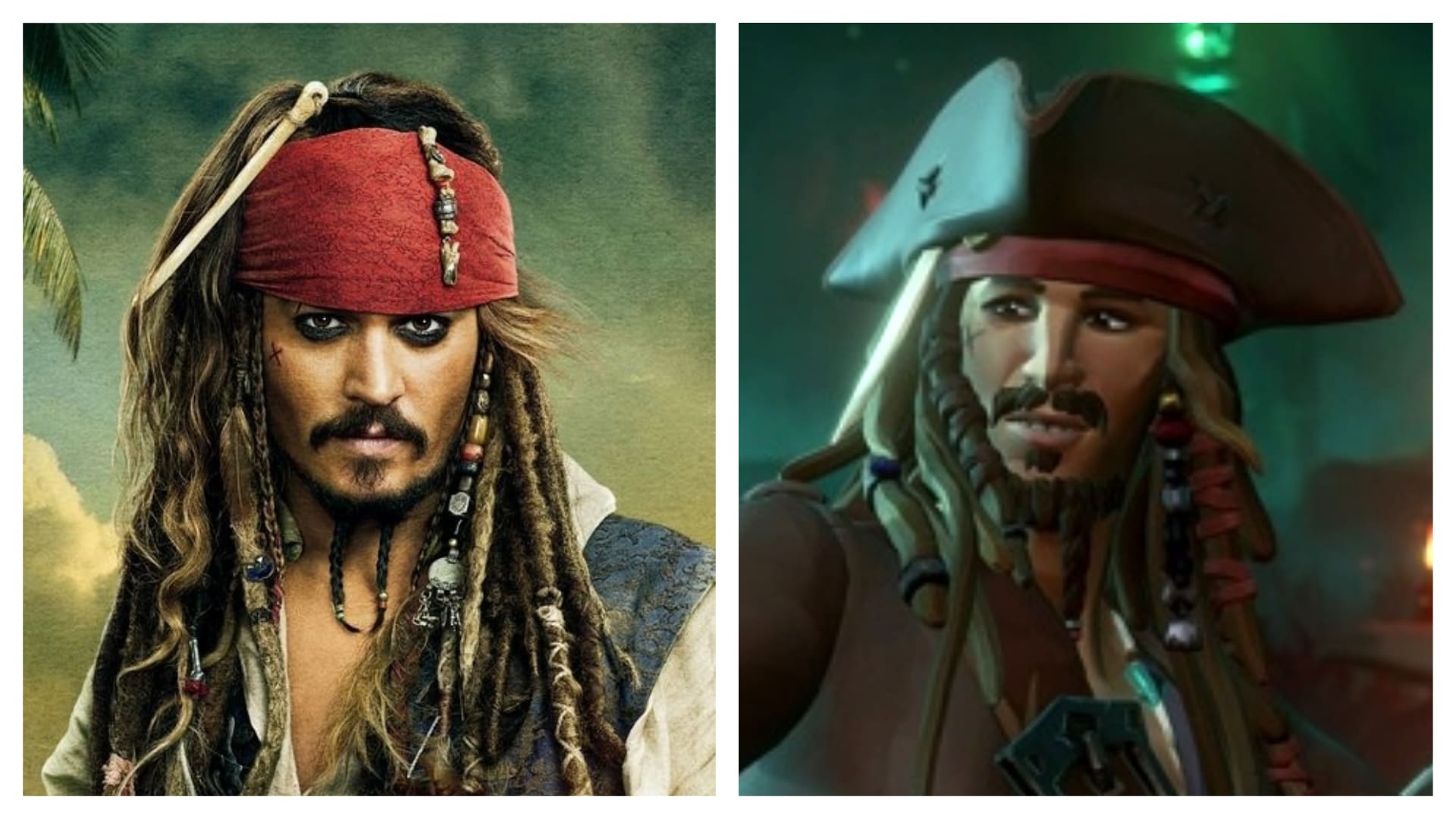 Jack Sparrow v přídavku do hry Sea of Thieves