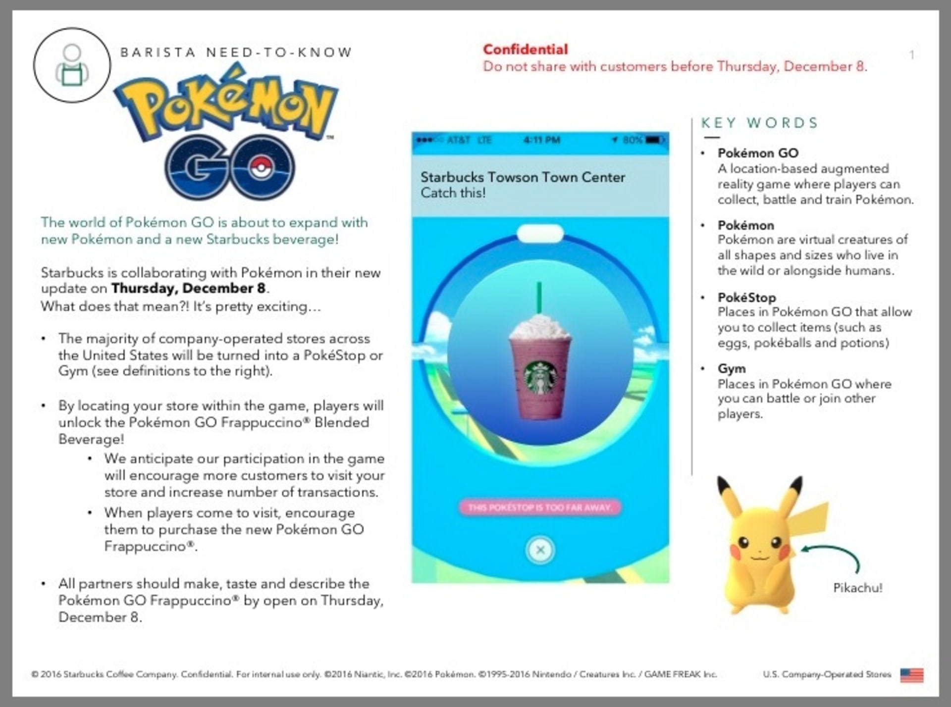 Pokémon GO kampaň ve Starbucks