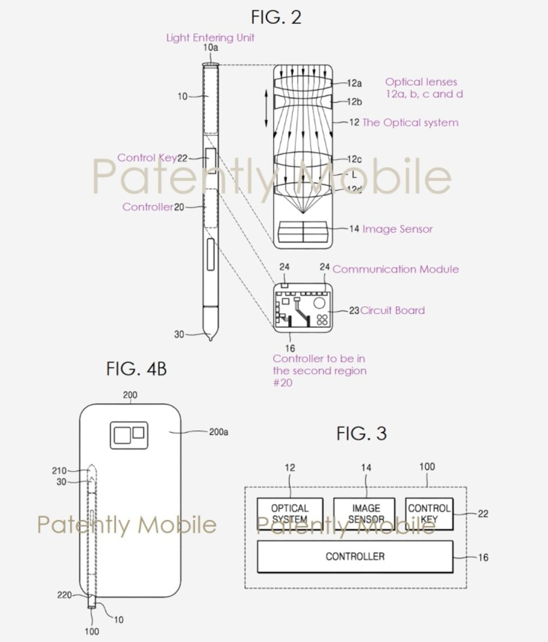 Patent Samsungu na zabudování foťáku do stylusu