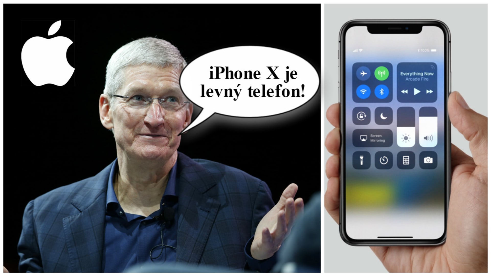 Tim Cook prohlásil, že nový iPhone X je vlastně levný telefon