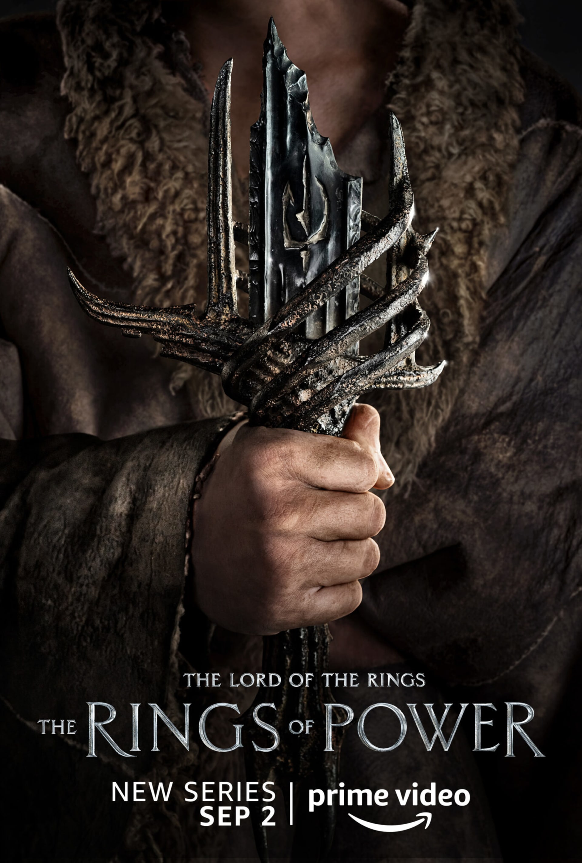 Tajemný zlomený meč na jednom z plakátů seriálu Pán prstenů: Prsteny moci