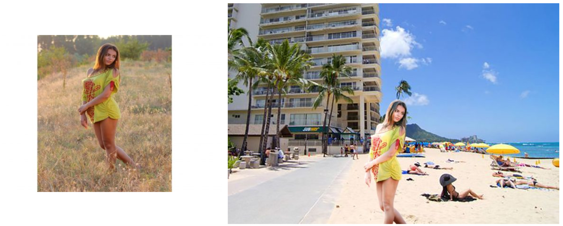 Falešné fotky z dovolené - před a potom