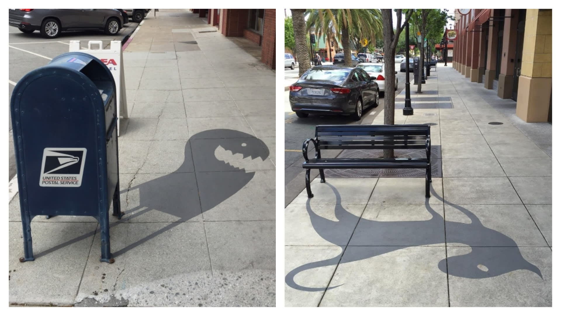 Falešné stíny jako streetart