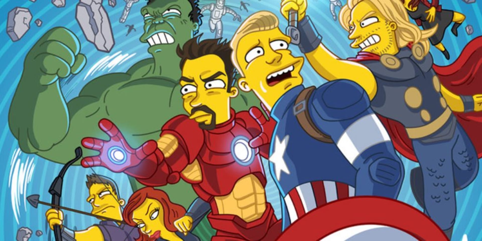 Avengers v simpsonovské grafice