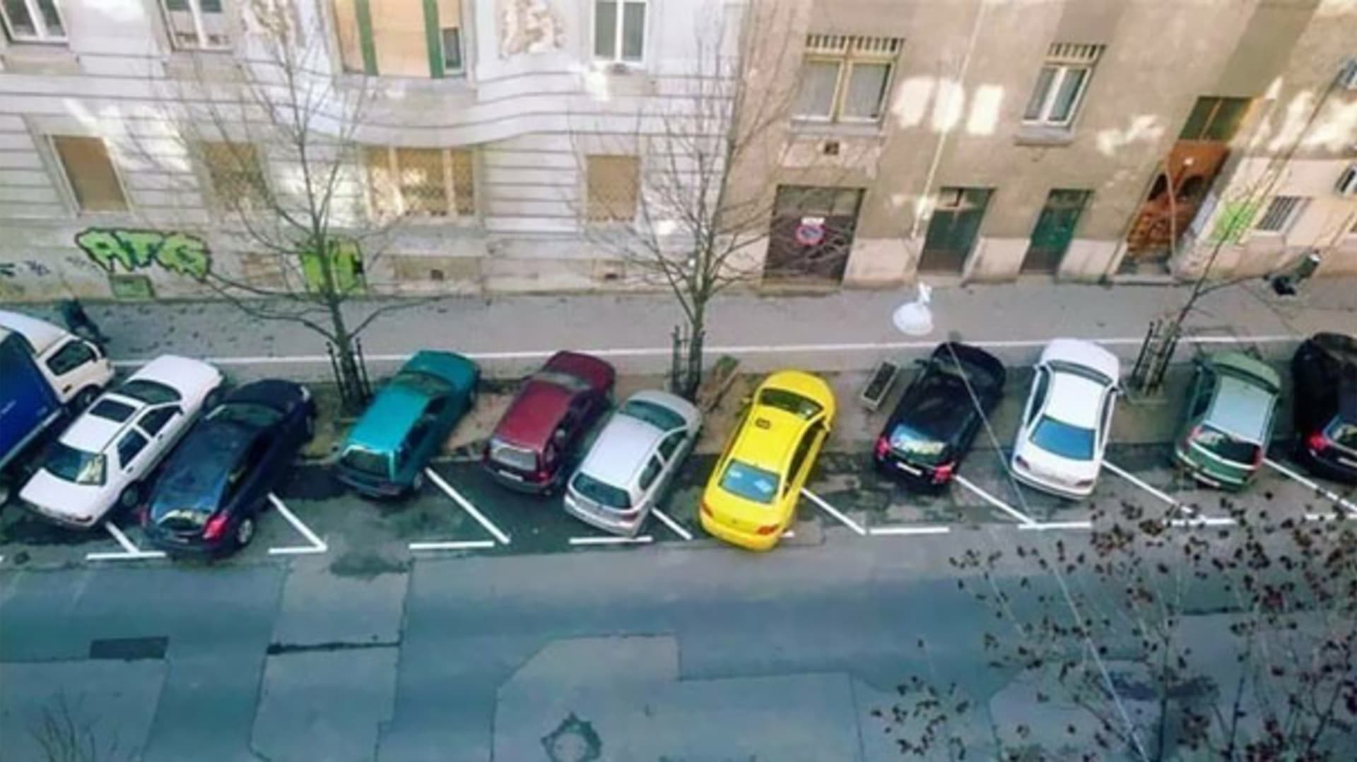 Tohle parkoviště v Rumunsku