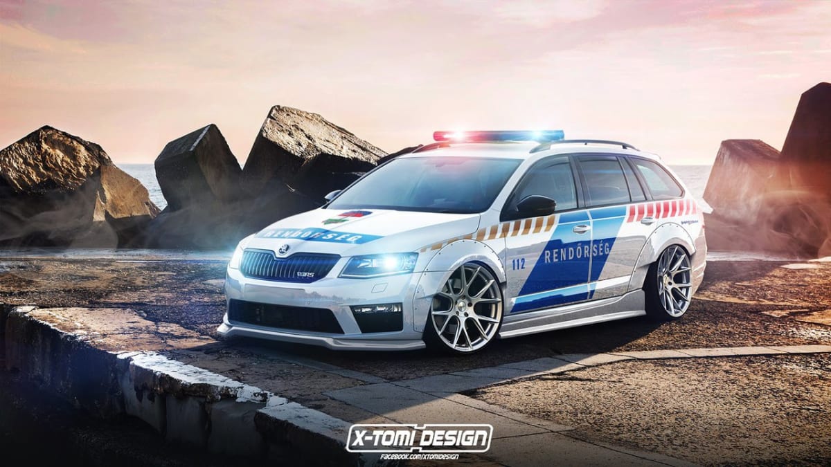 Brutálně poladěná Octavia RS pro maďarskou policii