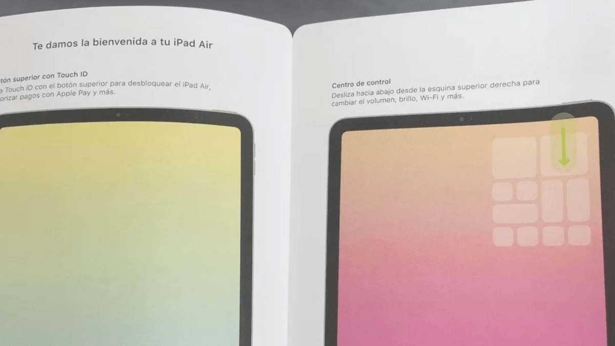 Uniklý fotka z návodu k novému iPadu Air (2020)