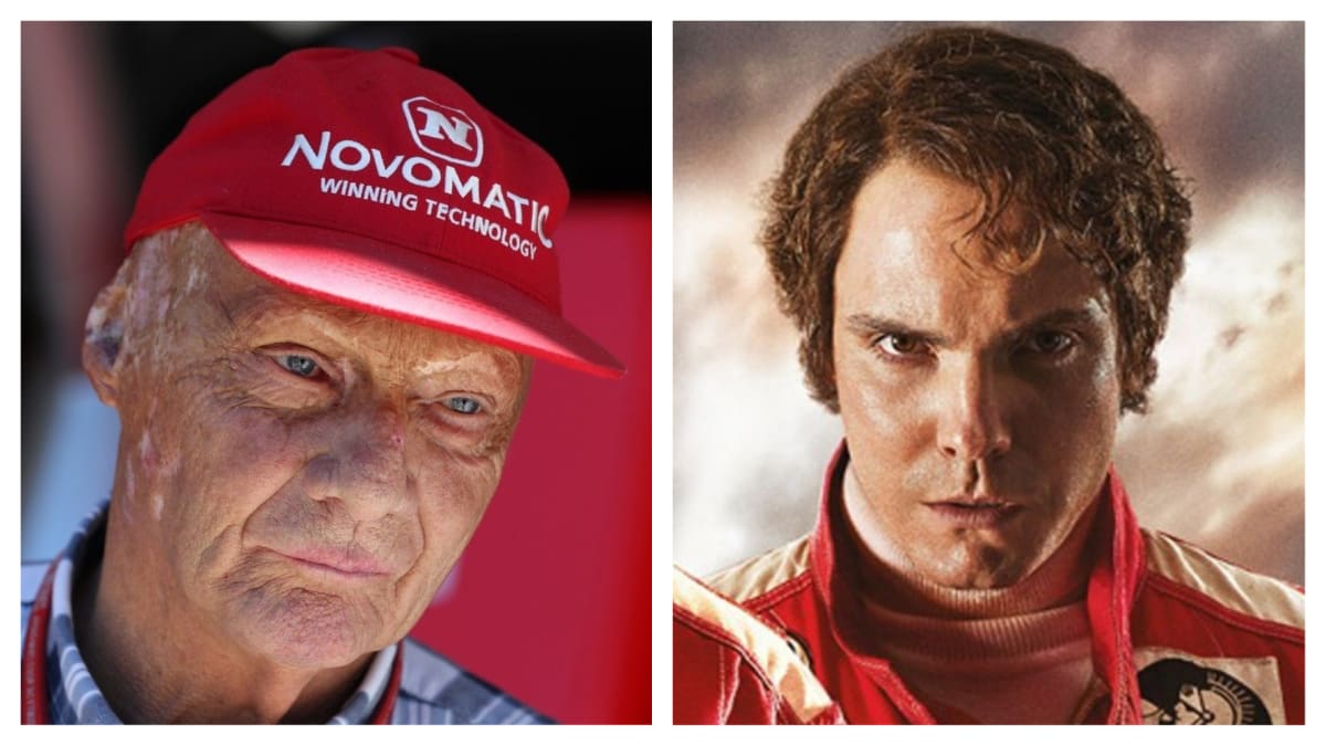 Niki Lauda, na pravé fotce z filmu Rivalové