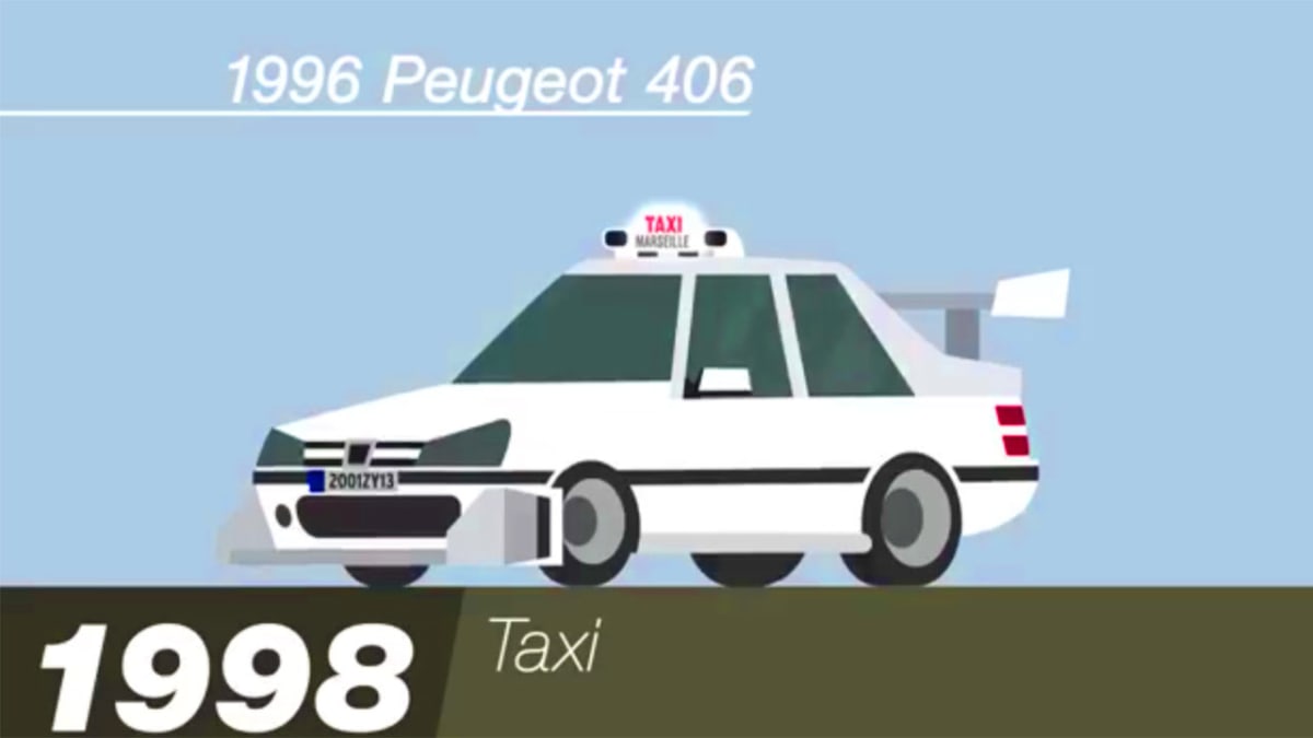 Slavná 406 z filmu Taxi.