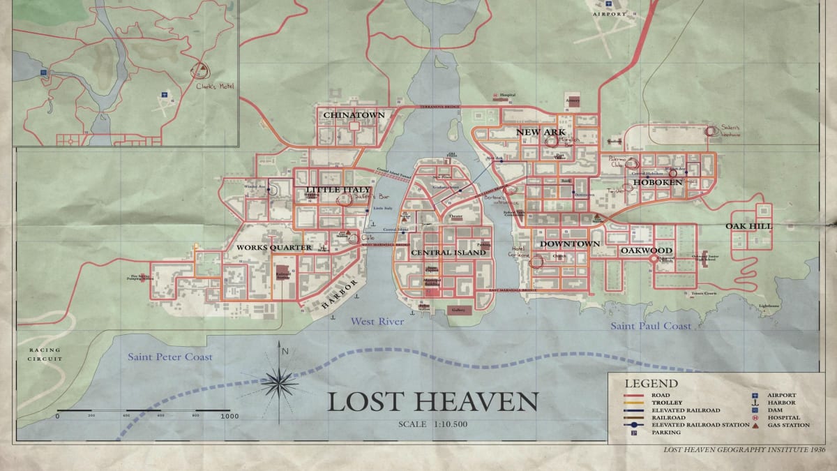 Původní mapa hry Mafia