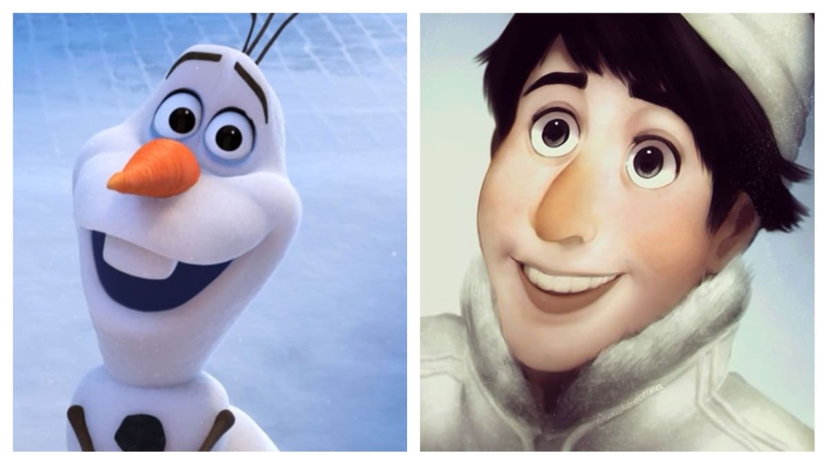 Sněhulák Olaf v lidské podobě