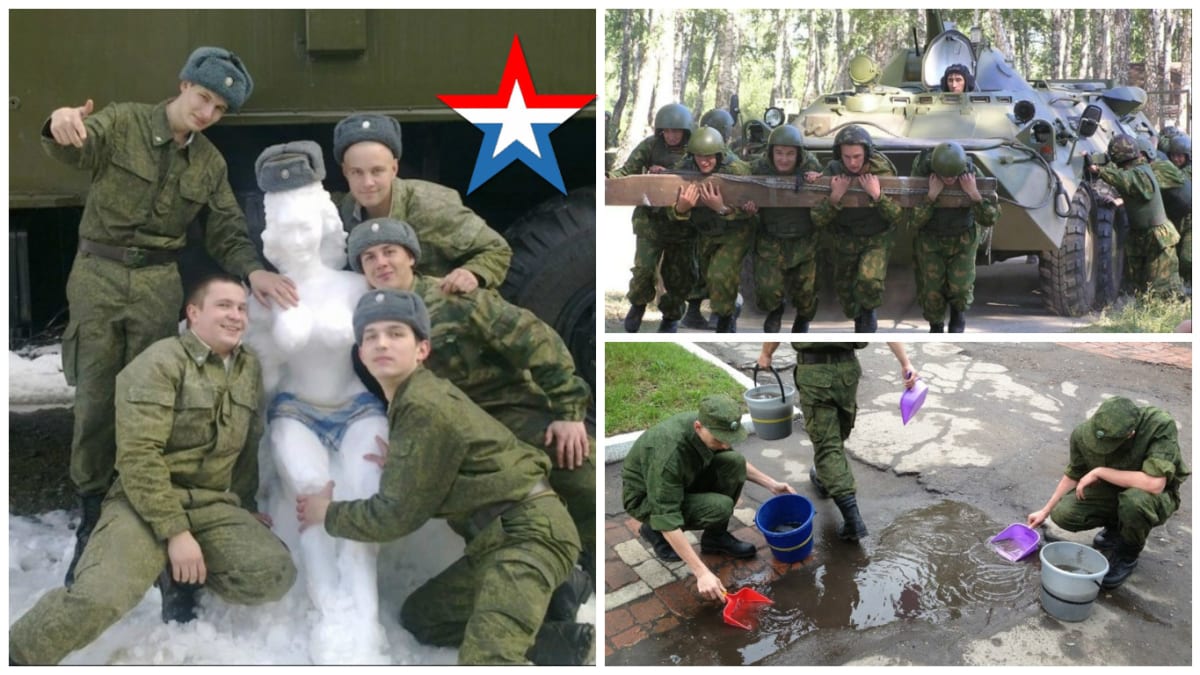 Vtipné fotky z ruské armády