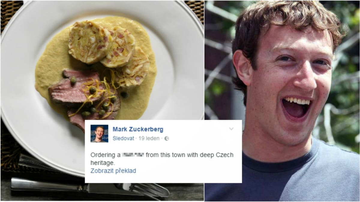 Mark Zuckerberg má rád českou kuchyni