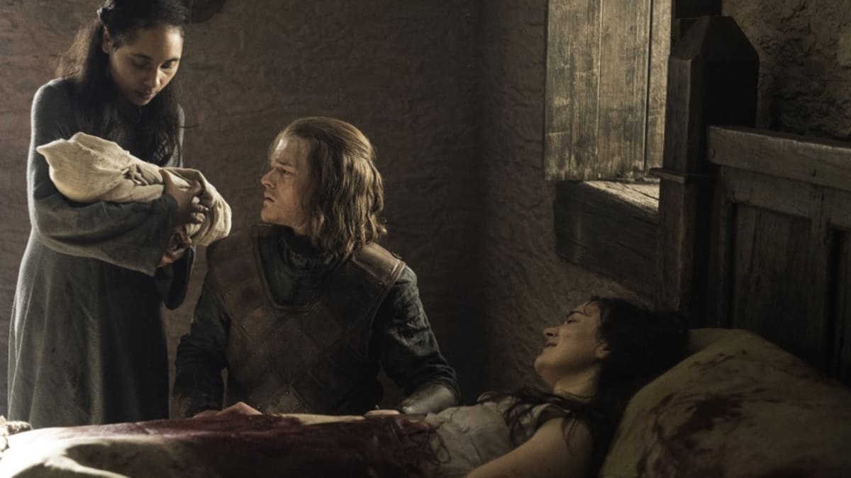 Ned Stark, jeho umírající sestra Lyanna a malý Jon