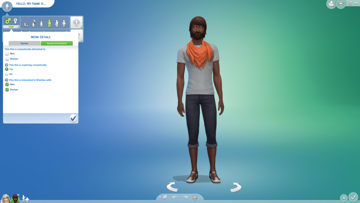 Nové LGBTQIA+ menu ve hře The Sims 4