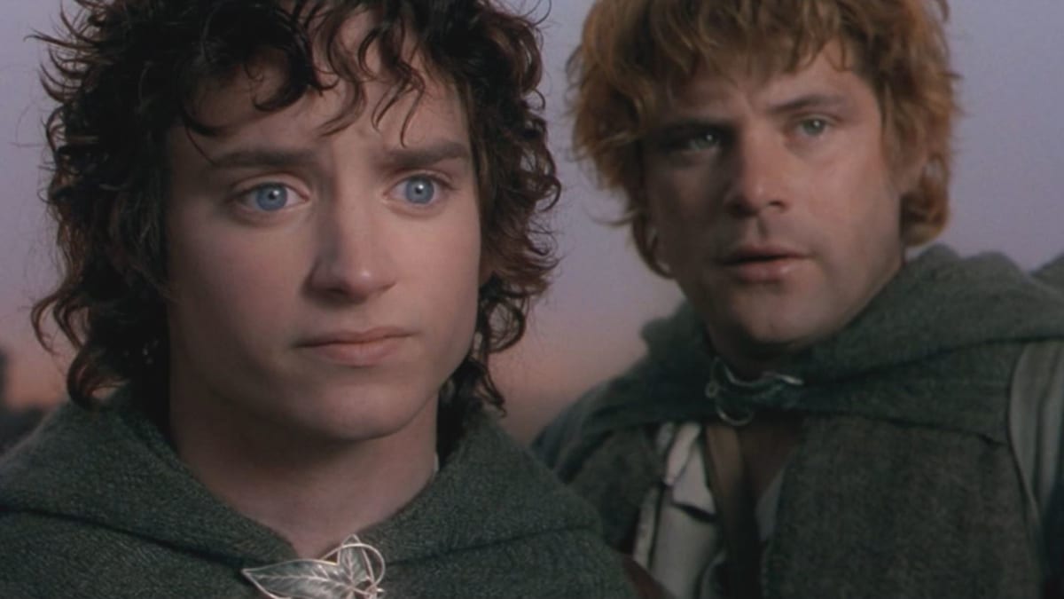 Frodo a Sam ve filmovém Pánovi prstenů