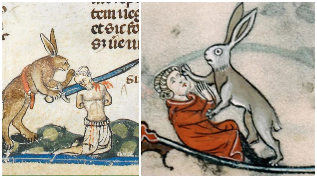 Vraždící králíci ze středověkých ilustrací