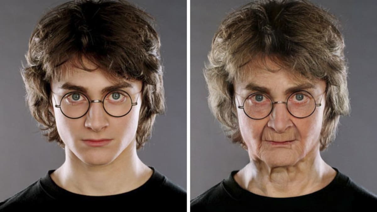 Harry Potter (Daniel Radclife) projetý skrze FaceApp