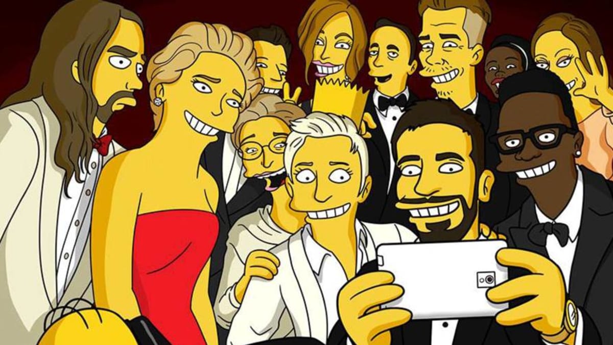 Simpsons Oscar Selfie