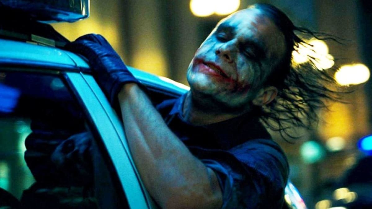 Heath Ledger jako Joker v Temném rytíři