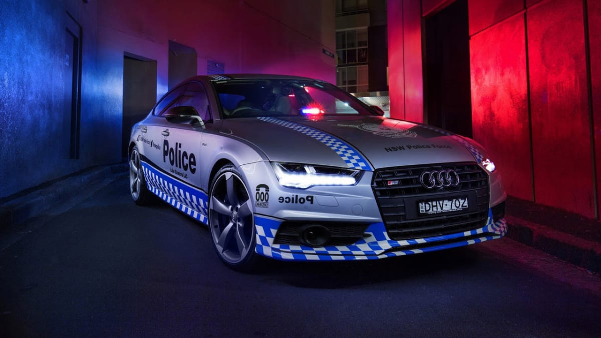 Policejní verze Audi S7 s pořádným osmiválcem.