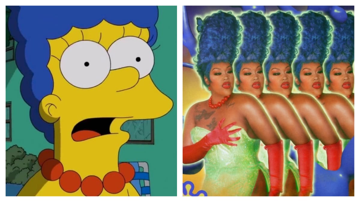 Rapperka CupcaKKe ve videoklipu Marge Simpson