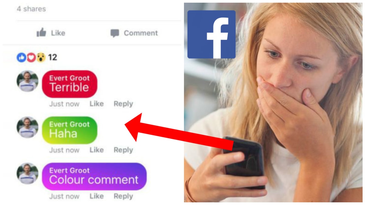 Facebook testuje barevné komentáře v mobilní aplikaci.