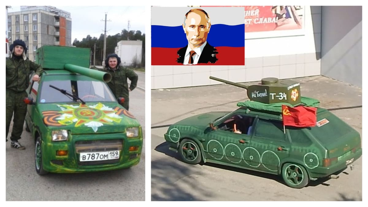Ruská auta jako tanky