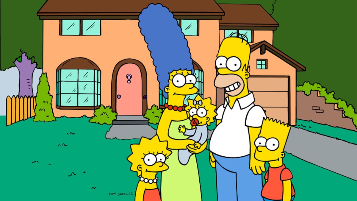 Simpsonovi před svým domem v Springfieldu