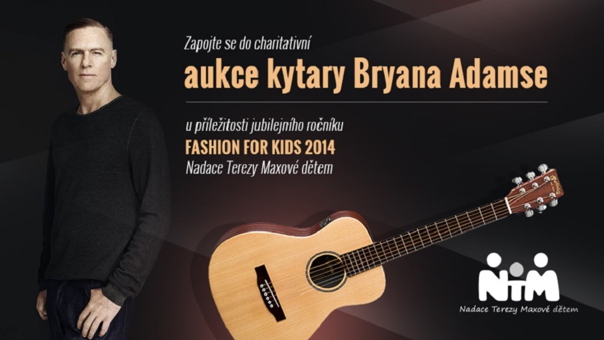 Aukce kytary Bryana Adamse