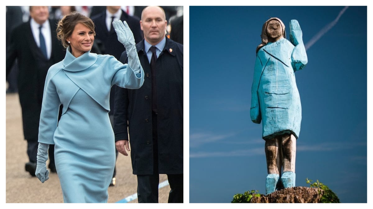 Melania Trumpová dostala dřevěnou sochu poblíž svého rodného městečka