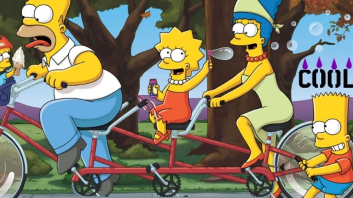 Simpsonovic rodinka na kole
