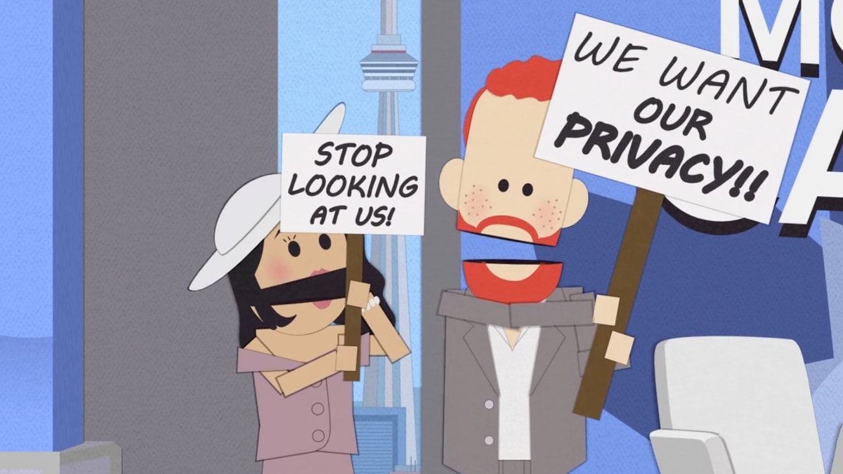 Prince Harry a jeho choť Meghan Markle v seriálu Městečko South Park