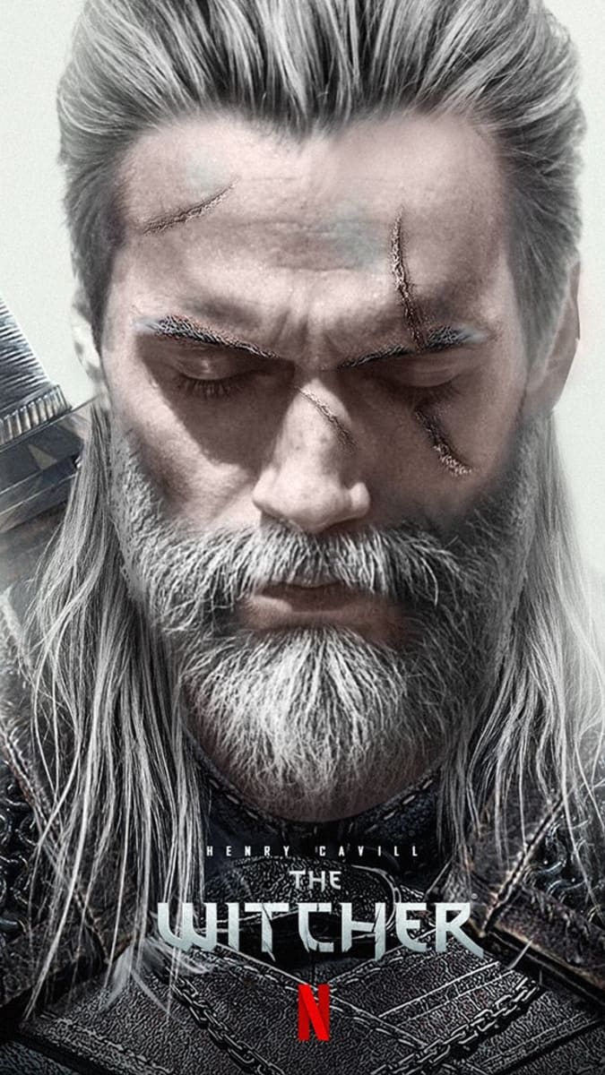 Henry Cavill jak by mohl vypadat jako Geralt z Rivie
