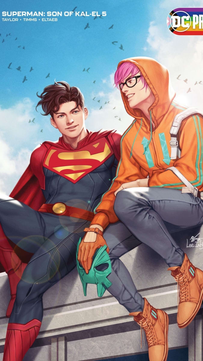 Obálka nového komiksu se Supermanem, kde odhalí svou bisexualitu