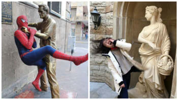 22 fotek agresivních soch, které nečekaně zaútočily na kolemjdoucí