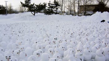 Parádně ujetí sněhuláci!