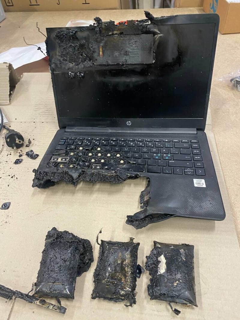 Zákazník popsal, že se v počítači zřejmě něco spálilo