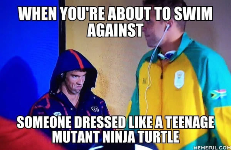 Když budeš závodit proti někomu oblečenému jako želva ninja
