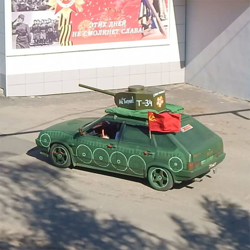 Ruská auta jako tanky 8