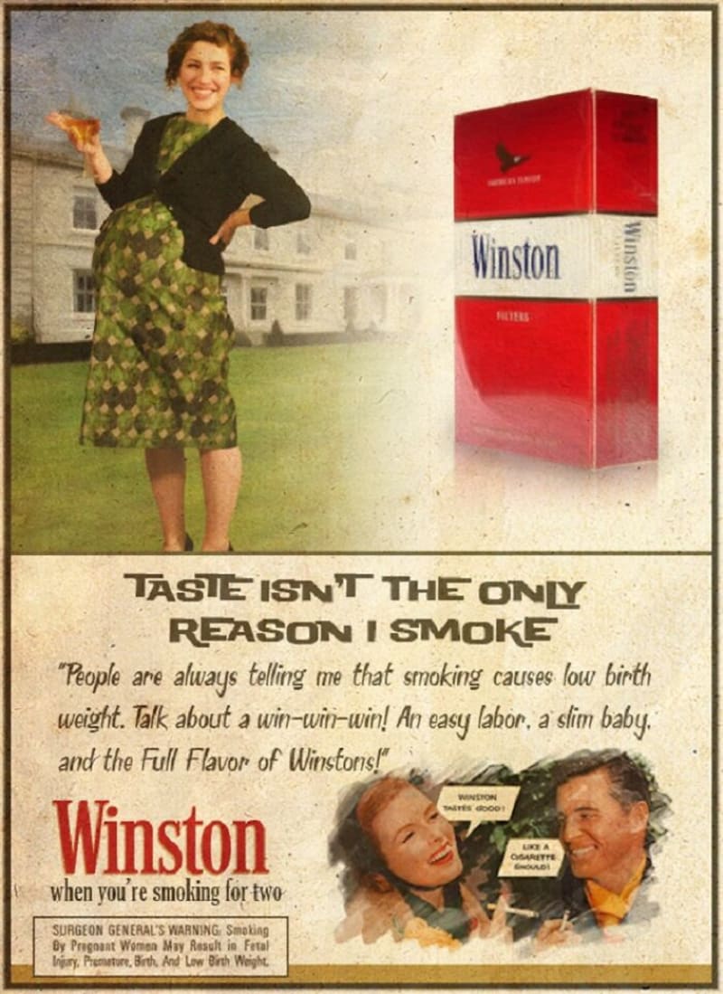 Winston - Chuť není jediným důvodem, proč kouřím. Kouřím za dva.